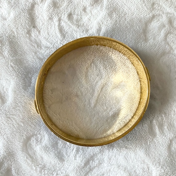 SOLD …Coach signature blue and gold tone chunky bangle - Picture 3 of 5